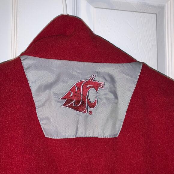 Vintage Washington State University Cougars WSU Jacket Men's Size L Reversible - Picture 9 of 12